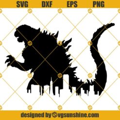 Godzilla SVG, Godzilla Silhouette, Godzilla Cut File, Godzilla Clip Art, Godzilla Vector, SVG Files For Cricut, Monster SVG