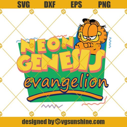 Neon Genesis Evangelion Meets Garfield And Friends SVG DXF EPS PNG Cut Files Clipart Cricut Silhouette
