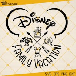 Disney Family Vacation SVG PNG DXF EPS, Silhouette, Cricut, Mickey Head SVG, Disney SVG