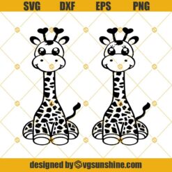 Giraffe Svg Dxf Eps Files Digital Download, Giraffe Clipart Png Printable Cutting File For Silhouette