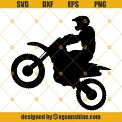 Dirt Bike Svg, Racing Sports Svg, Biker Svg, Motorcycles Svg Png Dxf Eps Cut File For Cricut, Silhouette Cameo