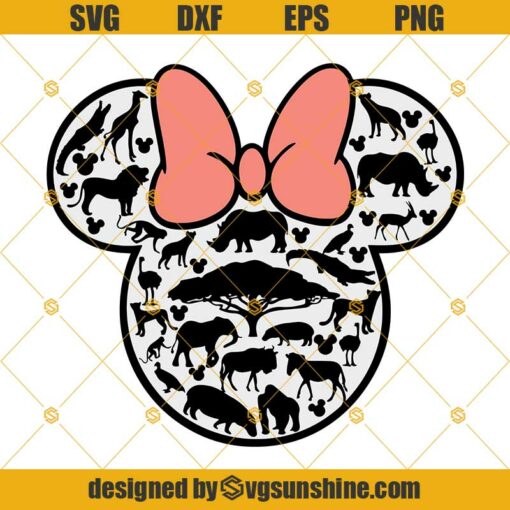 Disney Trip Svg, Disney Svg Png Wild About Disney Svg, Animal Kingdom Svg, Minnie Mouse Svg Png Dxf Eps