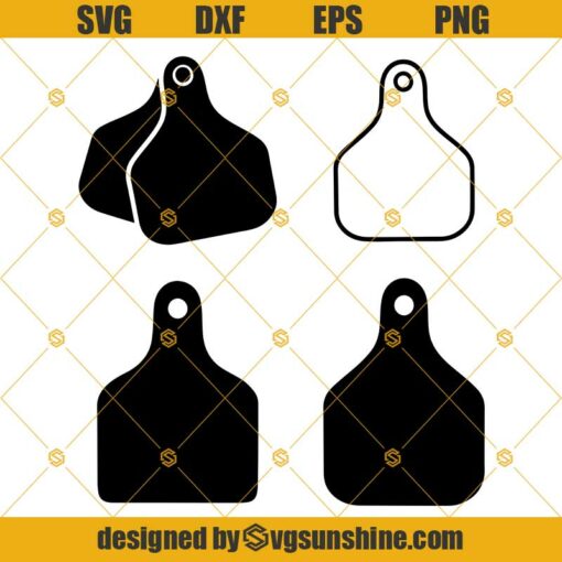 Ear Tag Svg, Eartag Svg, Cattle Ear Tag Svg, Western Craft Svg, Cow Ear Tag Svg, Cow Svg, Crafting Svg Dxf Eps Png Cut Files Clipart Cricut Silhouette