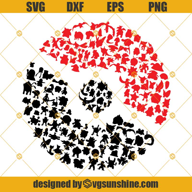 Pokemon Pokeball SVG PNG EPS, Pokeball Clipart, Files For Cr