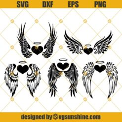 Angel Wings Bundle Svg, Angel Wings Svg, Wings Svg, Baby Svg, Newborn Svg, Digital Cut Files, Png, Cricut, Clipart, Angel Svg