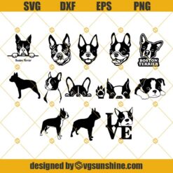 Boston Terrier Dog Christmas SVG, Boston Terrier Ugly Christmas Sweater SVG, Boston Terrier Dog SVG PNG DXF EPS