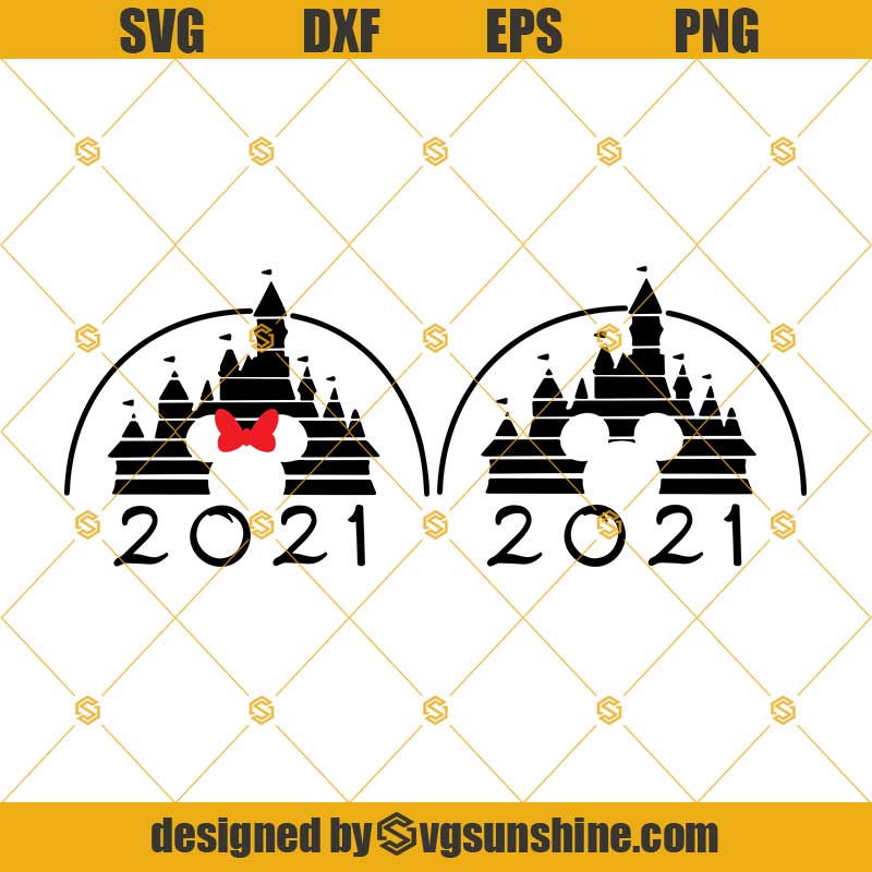 Disneyworld Mickey and Minnie Mouse Castle Dxf Png Eps Svg Disneyland