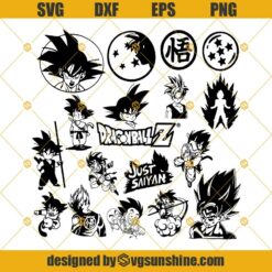 Dragon Ball Bundle Svg, Goku Png, Goku Svg, Dragonball Svg, Dragon Ball Z Svg, Super Saiyan Svg Png Dxf Eps