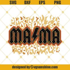 Mama Leopard Svg, ACDC Inspired Mama Svg, Happy Mother’s Day, Mama Leopard Svg Eps Png Dxf