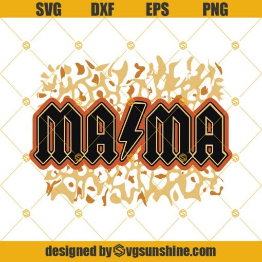 Mama Leopard Svg, ACDC Inspired Mama Svg, Happy Mother’s Day, Mama Leopard Svg Eps Png Dxf