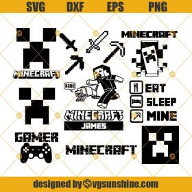 Minecraft Svg, Creeper Svg, Craft Svg, Eat Sleep Mine Svg, Game Svg Png ...