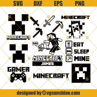 Minecraft Svg, Creeper Svg, Craft Svg, Eat Sleep Mine Svg, Game Svg Png 