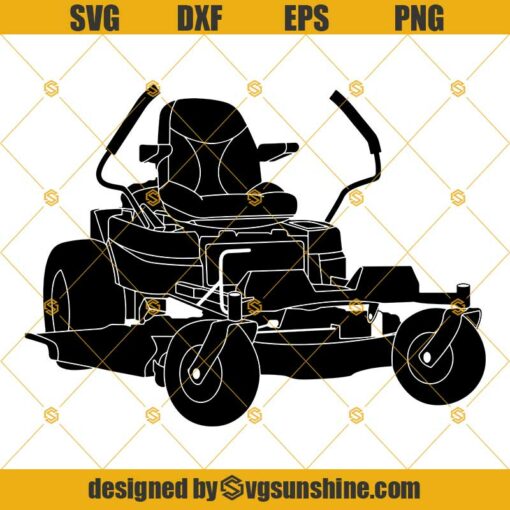 Zero Turn Lawn Mower Svg Png Dxf Eps, Lawn Mower Svg, Landscaping Svg, Lawn Mower Clipart Cricut Silhouette