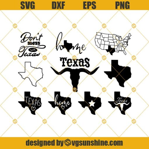 Texas Svg Bundle, Texas Outline Svg, Texas Home Svg, Texas State Svg, Clipart, Png, Dxf, Eps