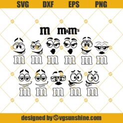 M And M SVG Bundle, M&M Faces SVG, M And M SVG PNG DXF EPS Cut Files
