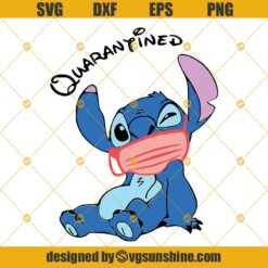 Stitch Quarantine Svg, Stitch Svg, Quarantined Svg, Stitch Svg, Cute Stitch Svg, Stitch With Mask Svg, Disney Quarantine Svg Png Dxf Eps