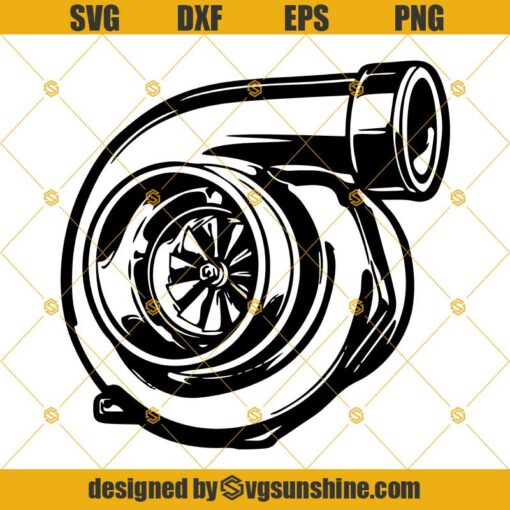 Turbo Charger Mechanic Engine Modification Auto Car Body Part Fix Biker Garage Repair Job Logo Svg Png Dxf Eps Vector Clipart Cut File