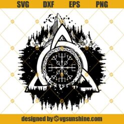 Vegvisir Runes Svg, Viking Compass Cut Viking Symbol Vector Icelandic Magical Stave Vector Norse Symbol Logo Svg Eps Png Dxf