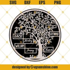 Customizable Family Tree Svg, Family Tree Svg Files For Cricut, Family Tree Sign Svg, Family Svg, Personalized Svg