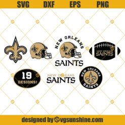 New Orleans Saints Svg Bundle, NFL Football Svg Files For Cricut, Laser Cut Vector, Png Files, Clipart For Digital Download