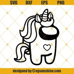 Among Us Unicorn Svg, Among Us Character Svg, Unicorn Shirt Svg, Unicorn Cup Svg Png Dxf Eps Cut Files Cricut Silhouette