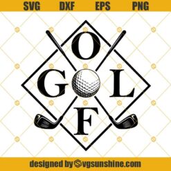 Golf Svg, Golf Artistic Design File, Golf Ball Svg, Golf Printing File Eps Dxf Png Svg Cricut, Silhouette