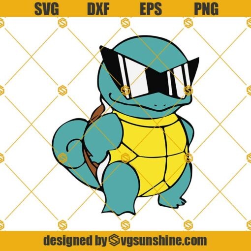 Vector Squirtle Squadron Face Pokemon SVG PNG DXF EPS Files For Silhouette, Vector Squirtle Svg, Pokemon SVG