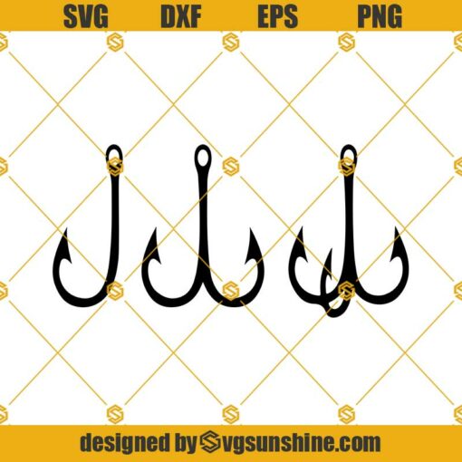 Fishing SVG PNG DXF EPS Files For Silhouette, Fishhook Svg,Fishing Pin Svg