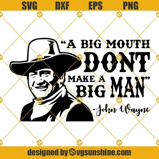 John Wayne The Duke SVG PNG DXF EPS Files For Silhouette, John Wayne Svg, The Duke Svg