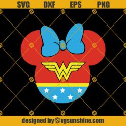 Mickey Wonder Woman Disney SVG PNG DXF EPS Files For Silhouette, Mickey SVG, Wonder Woman SVG, Disney SVG