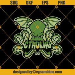 Cthulhu, SVG PNG DXF EPS Files For Silhouette, Cthulhu Svg