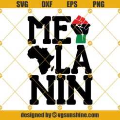 Melanin Fist Pan African Flag Colors Black Pride SVG PNG DXF EPS Files For Silhouette, Melanin Svg, Juneteenth Svg