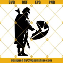Baby Yoda SVG PNG DXF EPS Files For Silhouette, Star Wars Design SVG Files, Baby Yoda Cricut, Mandalorian Svg