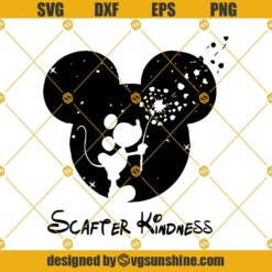 Scatter Kindness Mickey Mouse SVG PNG DXF EPS Files For Silhouette, Mickey Mouse Svg, Disney Mickey Mouse Head Svg