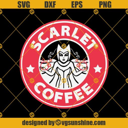Scarlet Coffee SVG PNG DXF EPS Files For Silhouette, Marvel Infinity War SVG, Scarlet SVG, Coffe SVG