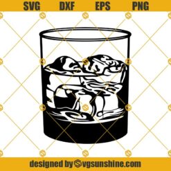 Alcohol  SVG PNG DXF EPS Files For Silhouette, Whiskey Svg, Scotch Svg, Whiskey Glass SVG, Alcohol Clipart, Alcohol Svg