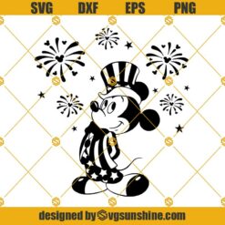 Fourth of July Uncle Sam Mickey Mouse SVG PNG DXF EPS Files For Silhouette,Mickey Mouse SVG, Disney SVG