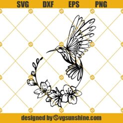 Hummingbird SVG PNG DXF EPS Files For Silhouette, Hummingbird SVG