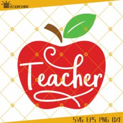 Teacher Apple SVG, Apple SVG, Apple Clipart, Teacher SVG