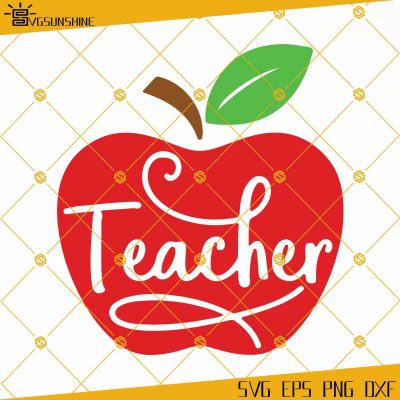 Teacher Apple SVG, Apple SVG, Apple Clipart, Teacher SVG - Sunshine