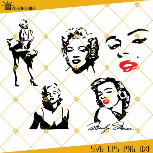 Marilyn Monroe SVG, Celebrity SVG, Celebrity Clipart, Marilyn Monroe SVG Bundle