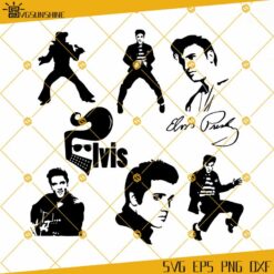 Elvis Presley SVG Bundle, Celebrity SVG, Celebrity Clipart, Elvis Presley SVG
