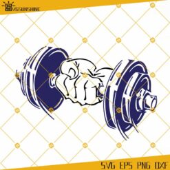 Hand Holding Dumbbell Weight Plate Bar Weightlifting Fitness Workout Working Out Gym SVG PNG DXF EPS