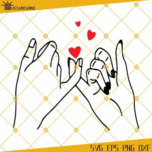 Pinky Promise SVG, Love Couple SVG, Couple SVG PNG DXF EPS