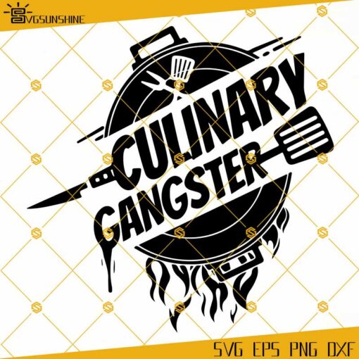 Culinary Gangster SVG, Culinary SVG, Chef SVG, Knives Chef SVG, Cooking SVG, Chef Art, Digital File Download