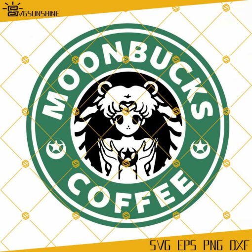 Sailor Moon SVG, Moon Bucks Coffee SVG, Starbucks Coffee Logo SVG PNG DXF EPS