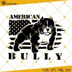 American Flag Bully SVG, American Bully SVG, Pitbull SVG, Pitbull American Flag SVG, Dog SVG
