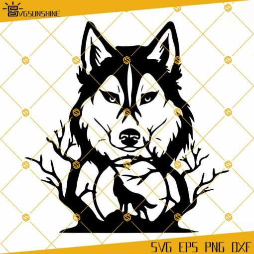 Wolf SVG, Howling Wolf SVG, Wolf And The Mountain SVG
