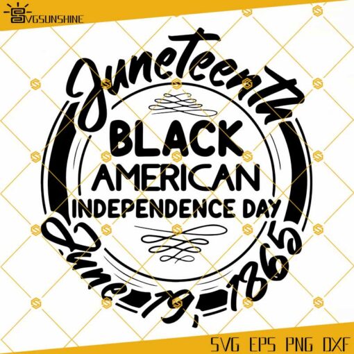 Juneteenth Black American Independence Day SVG PNG DXF EPS