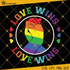 Love Wins LGBT Pride SVG, Pride Month SVG Cricut Cut File, Clipart Digital File
